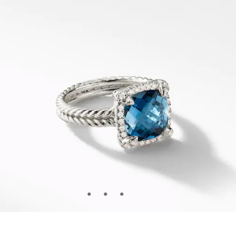💎David Yurman Hampton Blue Topaz Ring💎